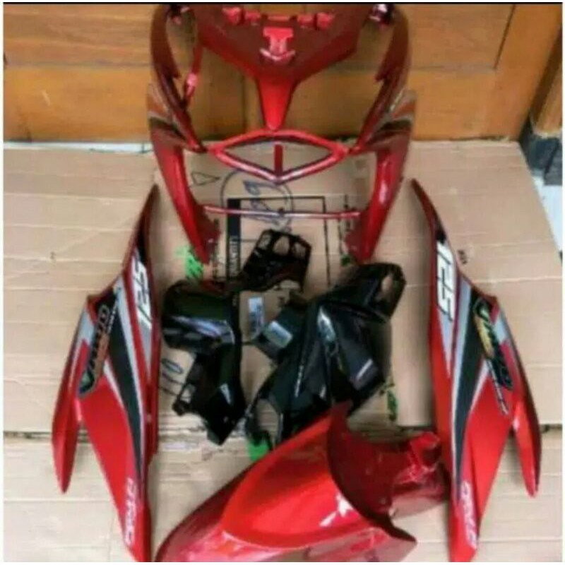 Jual FULL BODY HALUS MERAH STIKER HONDA VARIO TECHNO 125 FI LAMA TH