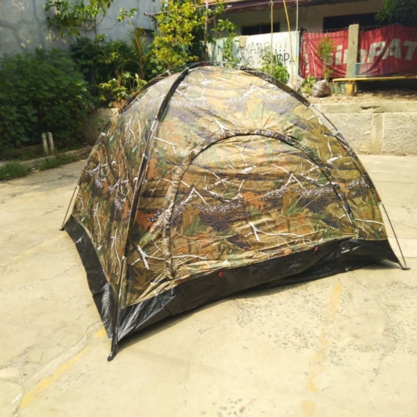 Jual Tenda Camping Gunung Kemping HYU 4-5 Orang Single Camo Loreng Army Murah