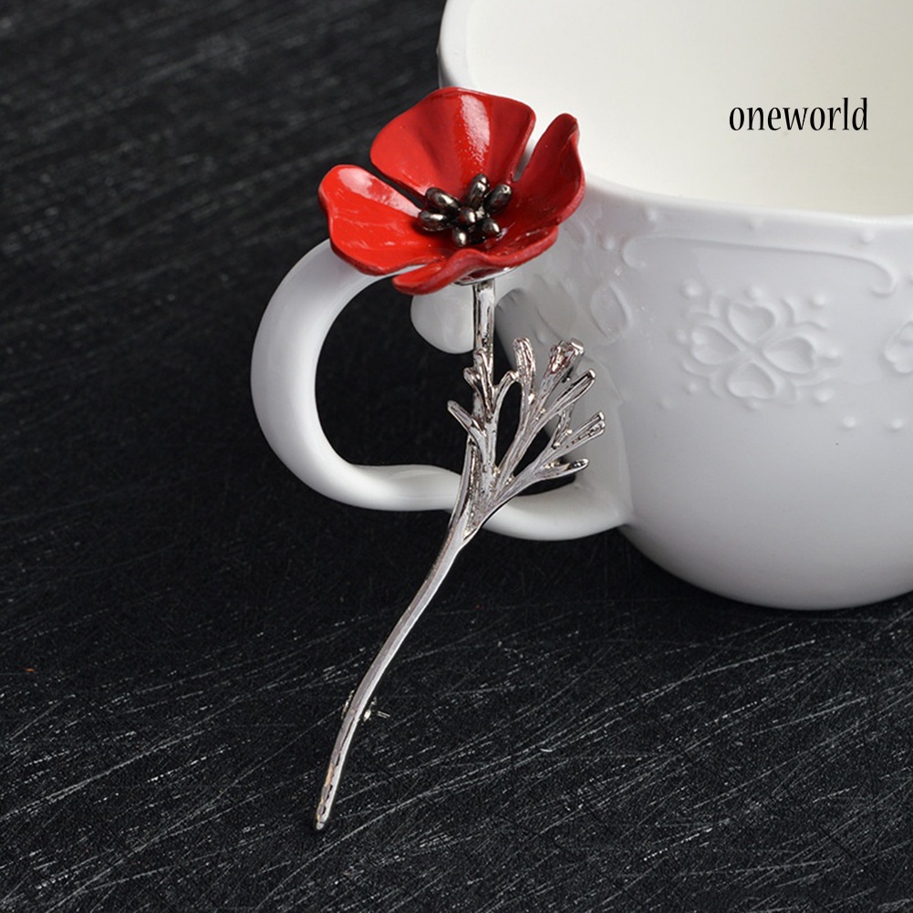 OW@ Flower Shaped Brooch Pin Vintage Women Men Collar Accessory Breastpin Jewelry