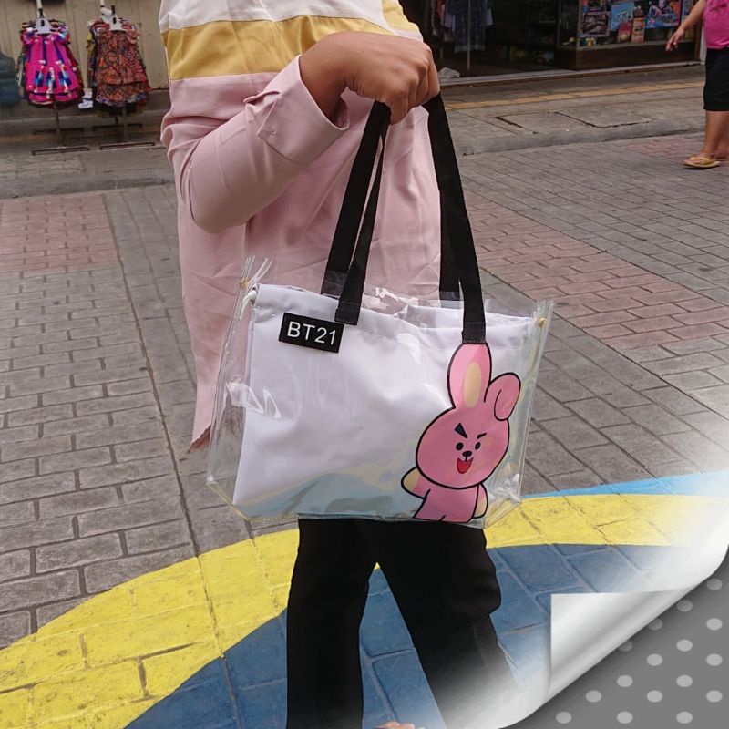 TAS MURMER  TAS TOTE TRANSPARAN PVC