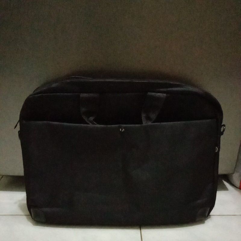 hp tas laptop original warna hitam model selempang