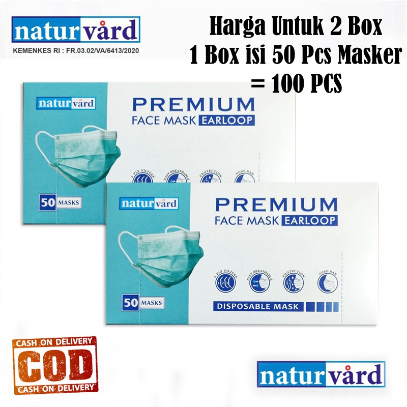 Masker Hijab 3ply 50pcs non Surgical Mask Headloop Mask Disposable Mask Termurah Masker Kesehatan
