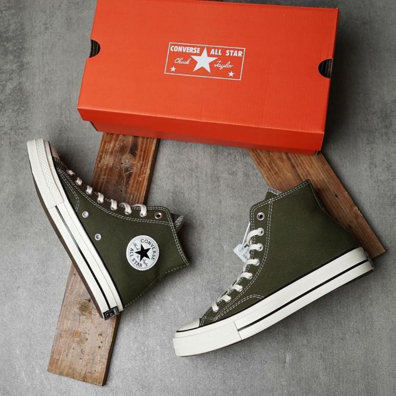 Sepatu Converse 70s HI Olive / Converse 70s Hight Olive Army / Converse 70s Olive Premium Terlaris / Converse 70s Hi Green