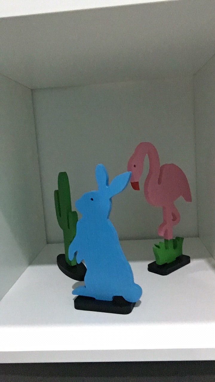 Hiasan Kayu Kelinci 18,5 X 12 Cm