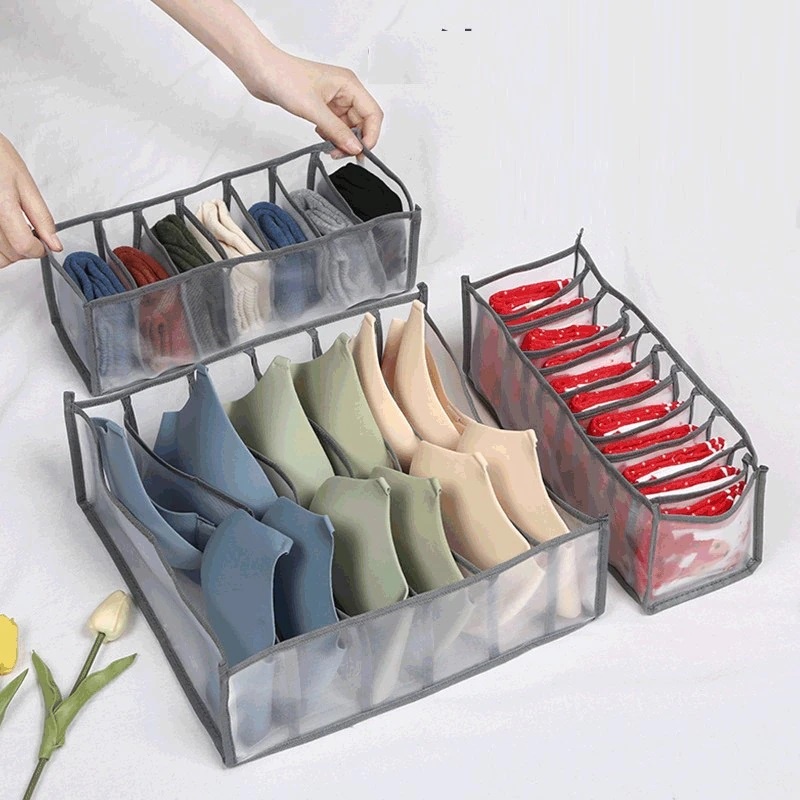 Organizer Storage Lemari Pakaian Pouch Penyimpanan Celana Dalam Wadah Kaos Kaki 3in1 1153