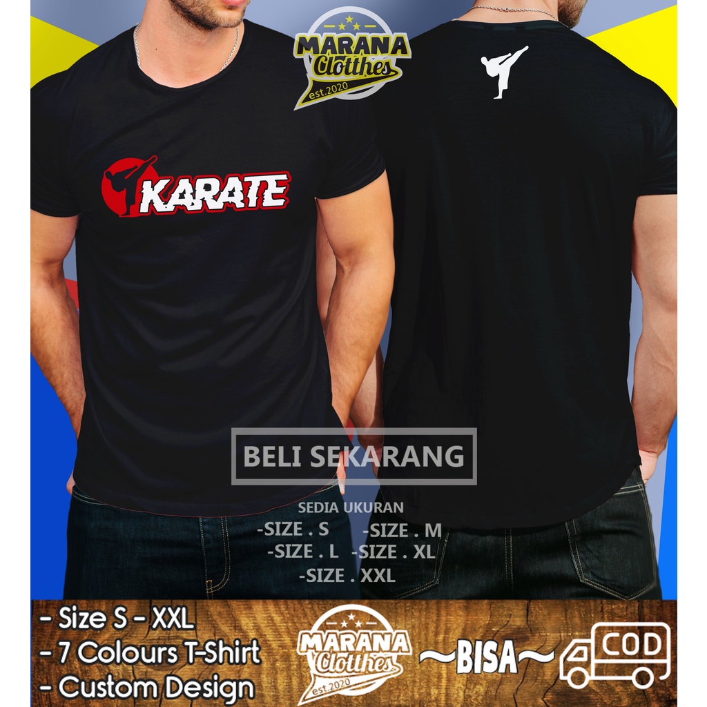 Kaos Karate fighter mawashi geri