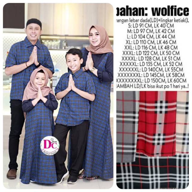 Baju couple family hafiz &hafizah  Burberry  Jumbo Bigsize