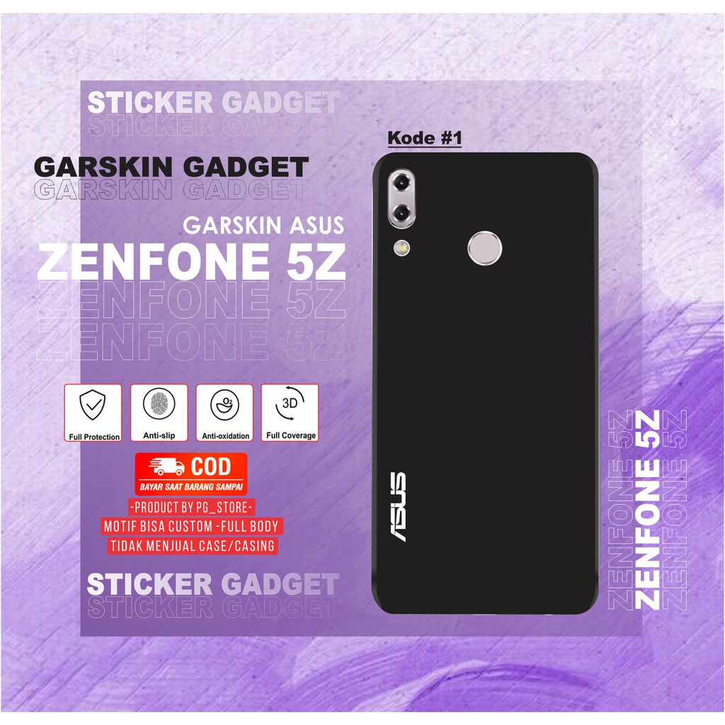 Garskin Asus Zenfone 5Z Sticker Motif Polos (Isi 2pcs)