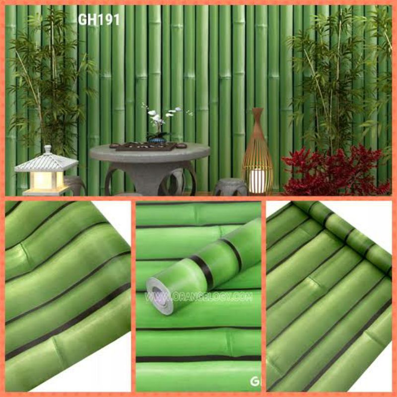 [ COD BAYAR DITEMPAT ] Wallpaper Stiker Dinding Murah Motif Bambu GH191