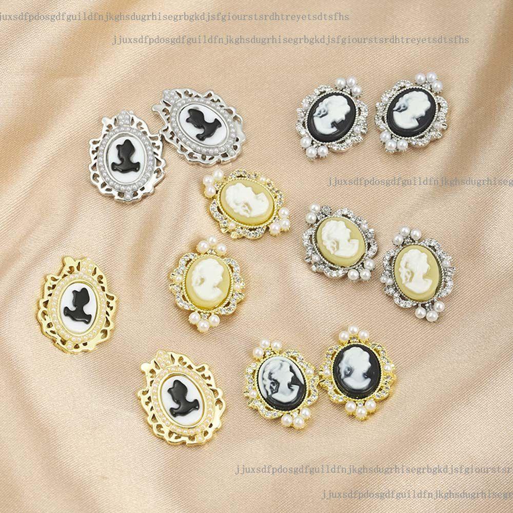 AUGUSTINA Agustina Dekorasi Nail Art Gaya Jepang Mewah Nail Tips Dekorasi Gadis Kepala Mutiara Tepi Zirkon Hiasan Kuku