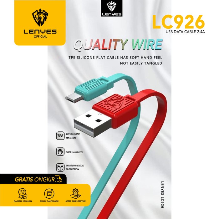 VICTORY2020 Victory Kabel Data Fast Charging 2.4A Original Lenyes LC926 Cable Fast Charger USB