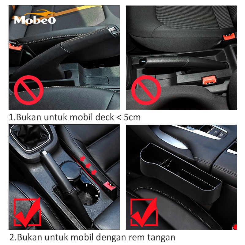 [BARU] MOBEO Gap Organizer Slot Kursi - Kanan Penumpang Bahan Premium PVC