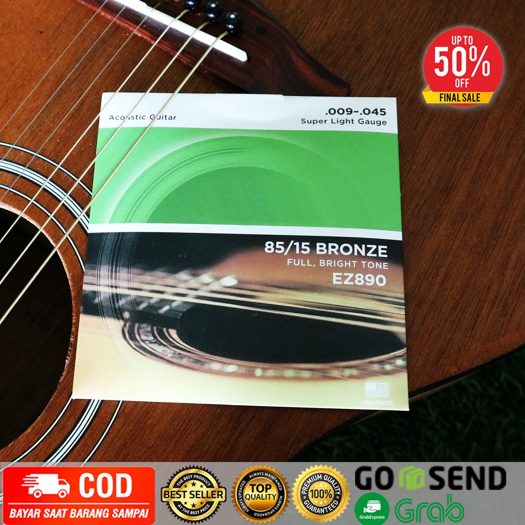 Senar Gitar String 1 set Best Seller Nyaring EZ890 UK 0.09 Grosir Hanya 15K