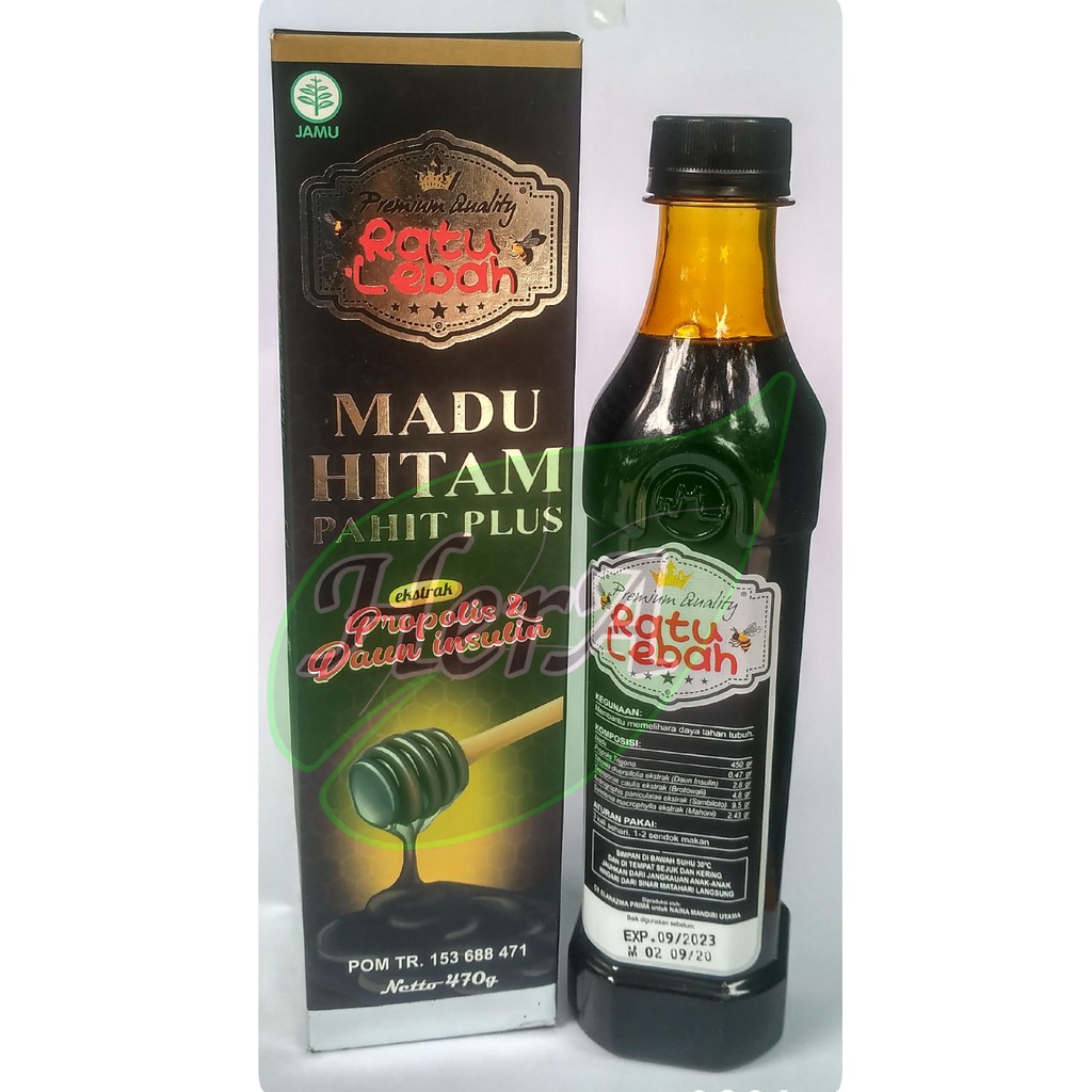 

Madu Hitam Pahit Plus, Ratu Lebah 470gr, Madu Premium