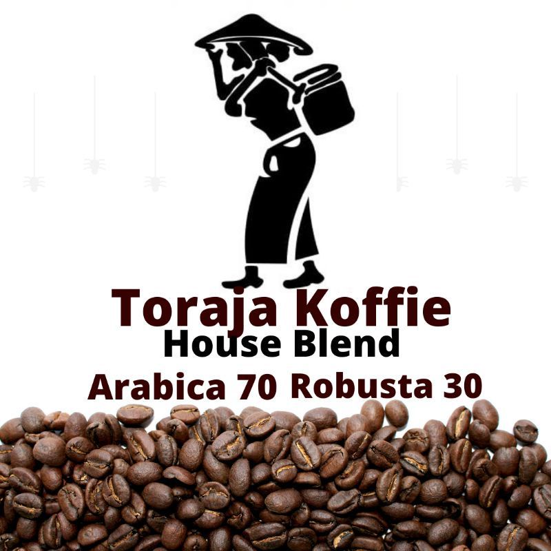 

Toraja Koffie House Blend Kopi Toraja Robusta Mix Kopi Toraja Arabika 1kg