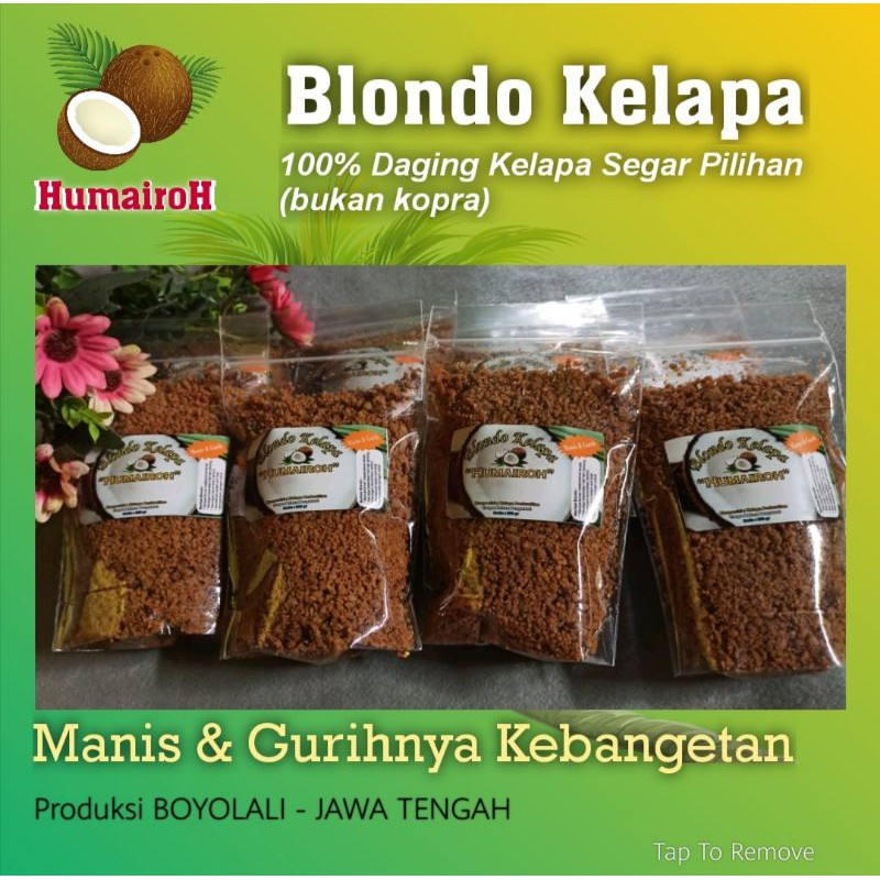 

makanan / snack / cemilan blondo kelapa Humairoh 250 gram