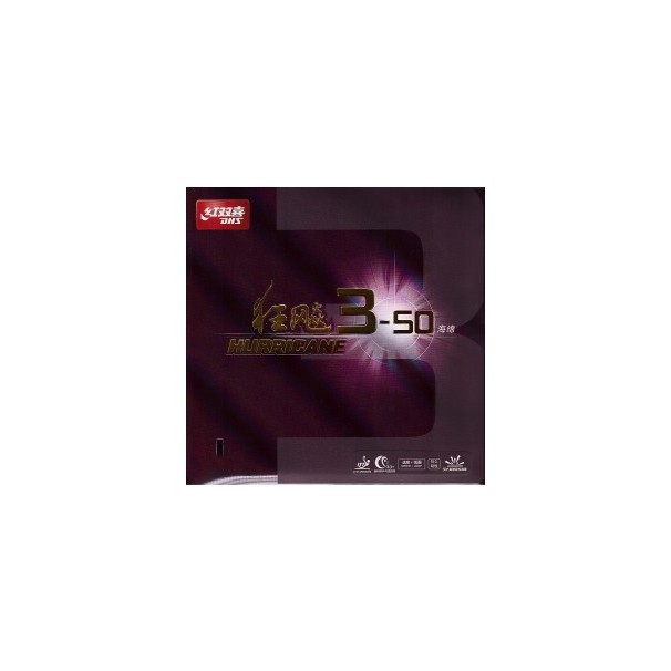 DHS Hurricane 3-50 - Rubber/Karet Pingpong Tenis Meja Bat Bet