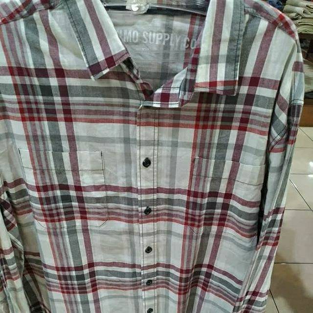 kemeja pria bigsize jumbo original mossimo maroon