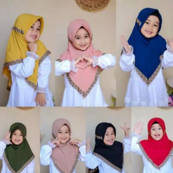 KERUDUNG JILBAB ANAK SERUT FARAH USIA 3-7 TH BAHAN SPANDEK ADEM