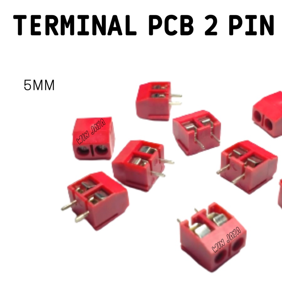 TERMINAL PCB BLOCK SCREW 2 PIN TERMINAL KONEKTOR KF30 5mm - MERAH