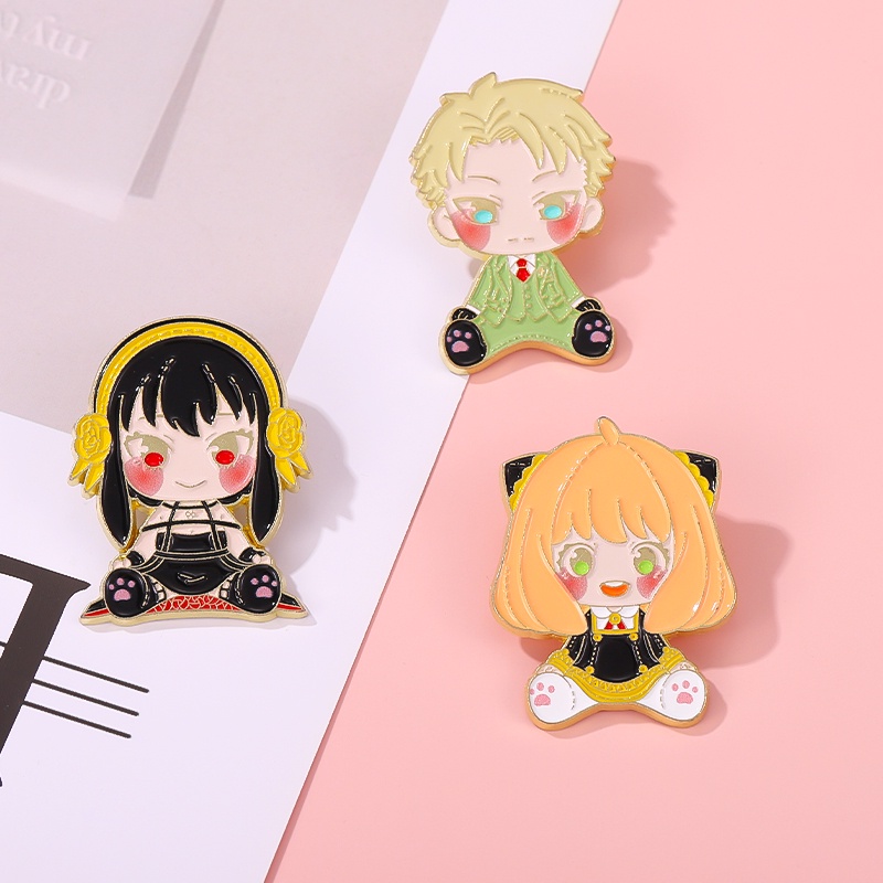 Bros Pin Enamel Desain Kartun Anime Anya Forger Yorger Untuk Hadiah