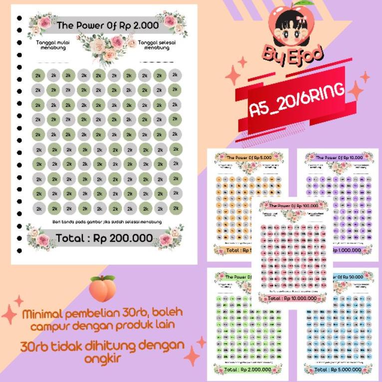 

⇯ 15 lembar A5 the power of motif bulat2 ゅ