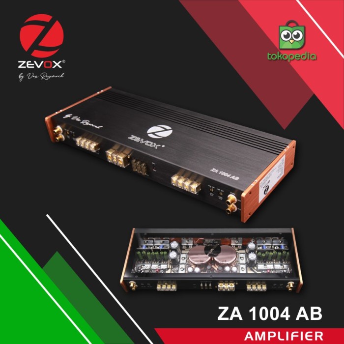 POWER AMPLIFIER ZEVOX ZA 1004 AB 4 CHANNEL CLASS