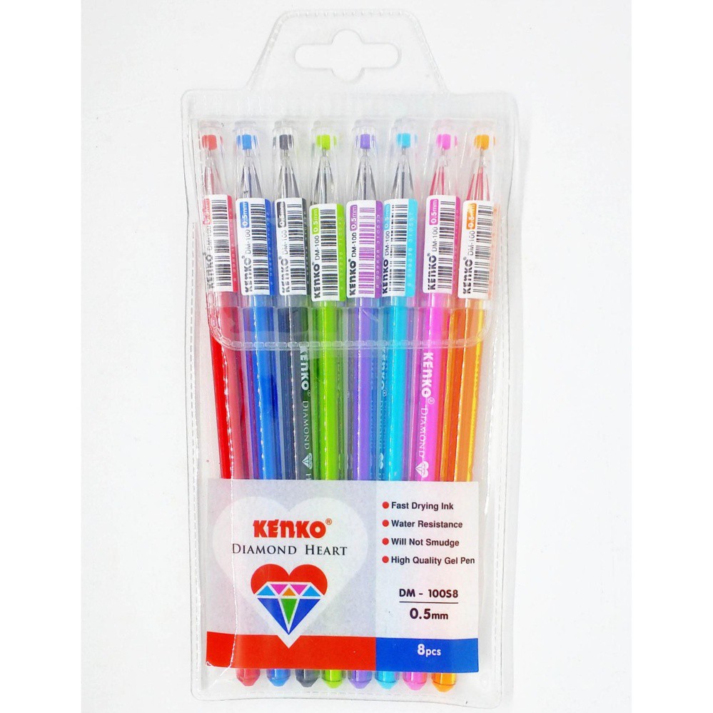 

pulpen kenko gel diamond heart