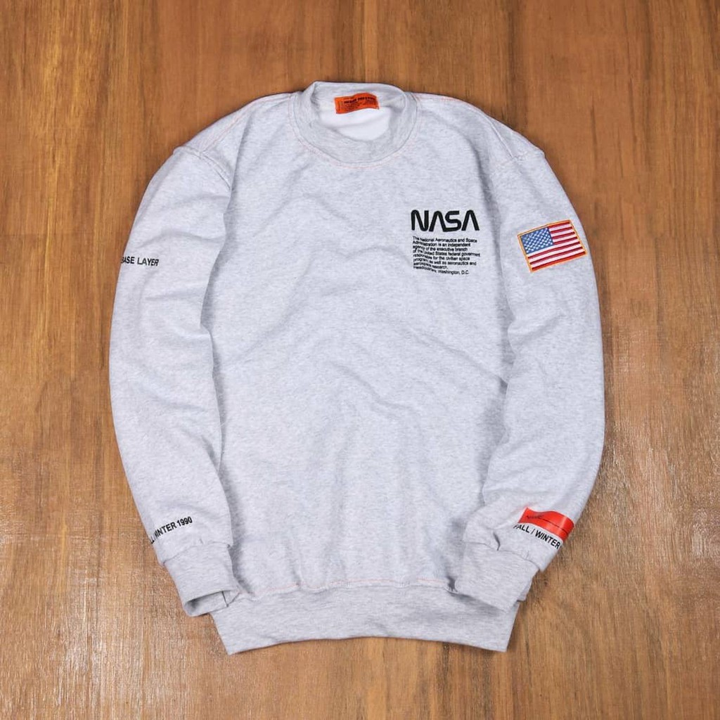 (COD/BAYAR DI TEMPAT) JAKET CREWNECK PRIA NASA HERON PRESTON / JAKET CREWNECK HARGA MURAH