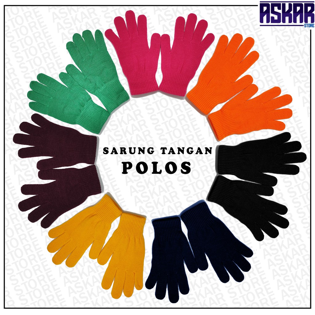 SARUNG TANGAN POLOS / SARUNG TANGAN RAJUT POLOS / SARUNG TANGAN WANITA / SARUNG TANGAN RAJUT