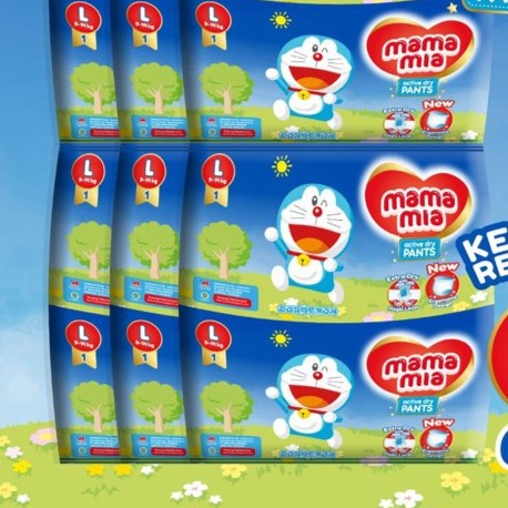 PCS MAMAMIA BABY ACTIVE DIAPERS PANTS MAMAMIA TIPE CELANA - M RENCENG