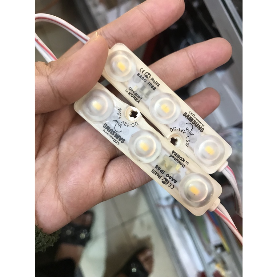 LED MODUL 3 MATA SAMSUNG / LED MODUL STRIP 3 MATA 1,5WATT 12 VOLT - Putih