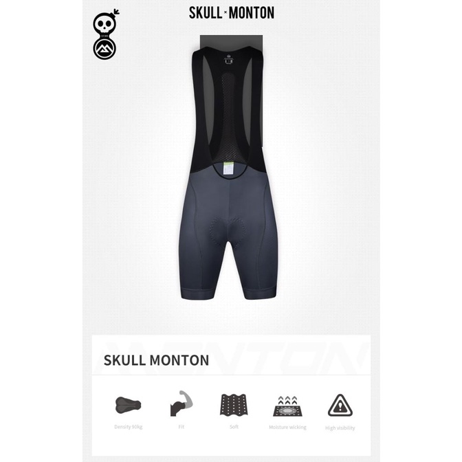 Celana BIB MENS Monton Urban Skull Monton Gray / BIB