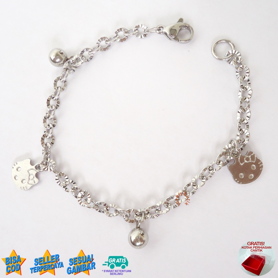 Lovelybutik Gelang Anak Titanium Gelang Tangan Anak Perempuan Cutie Anak Bonus Kotak Perhiasan
