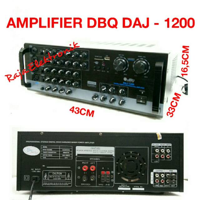 POWER AMPLIFIER DBQ DAJ 1200 PROFESSIONAL AMPLI KARAOKE DIGITAL STEREO