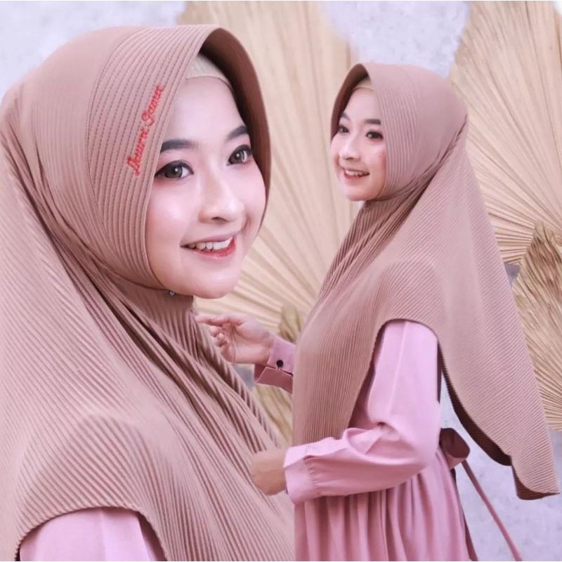 hijab plisket instan