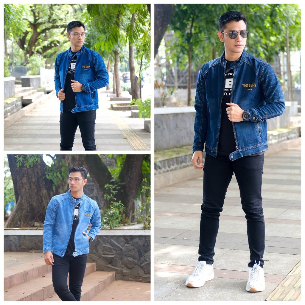 PALING BARU !! JAKET JEANS DENIM PRIA / JAKET JEANS FJ POLOS PALING KEREN