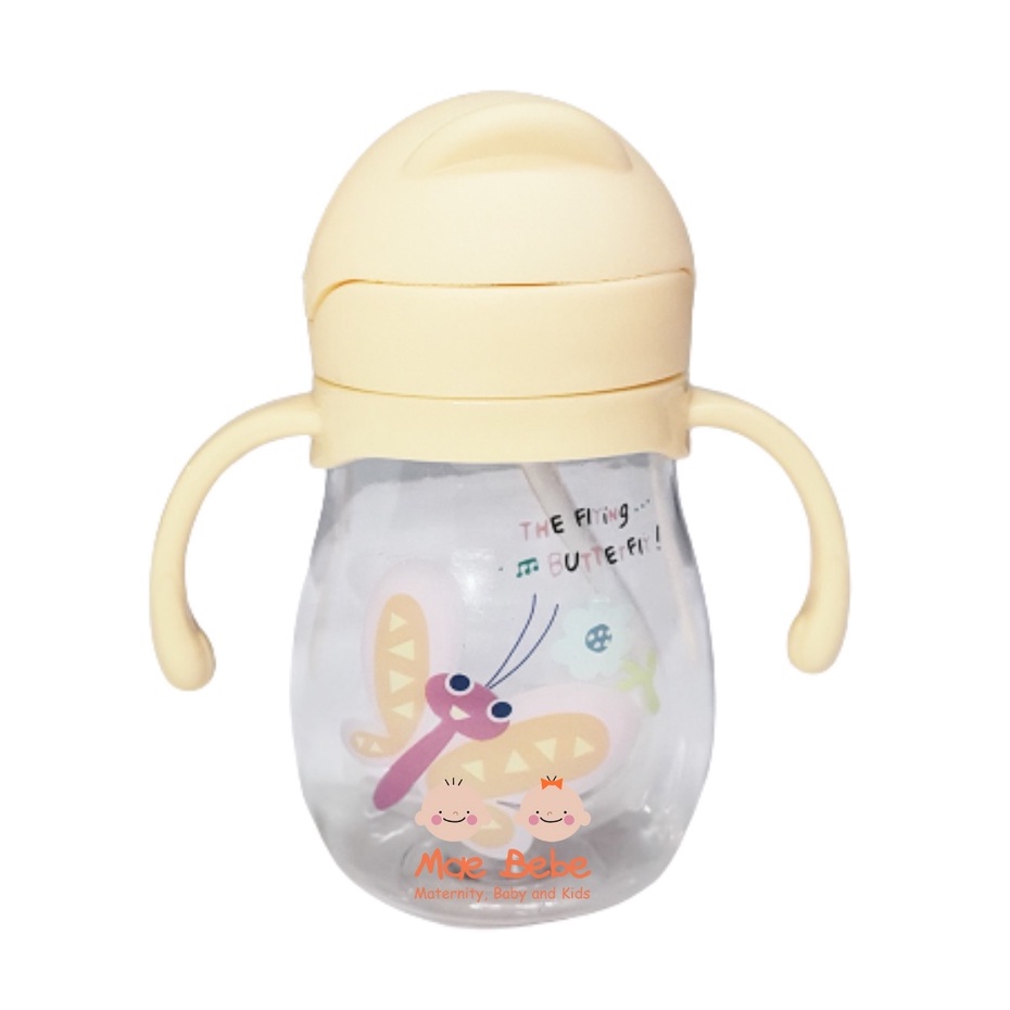 Freckles Water Bottle Tritan Sippy Cup Butterfly Yellow Botol Minum Anak 210ml