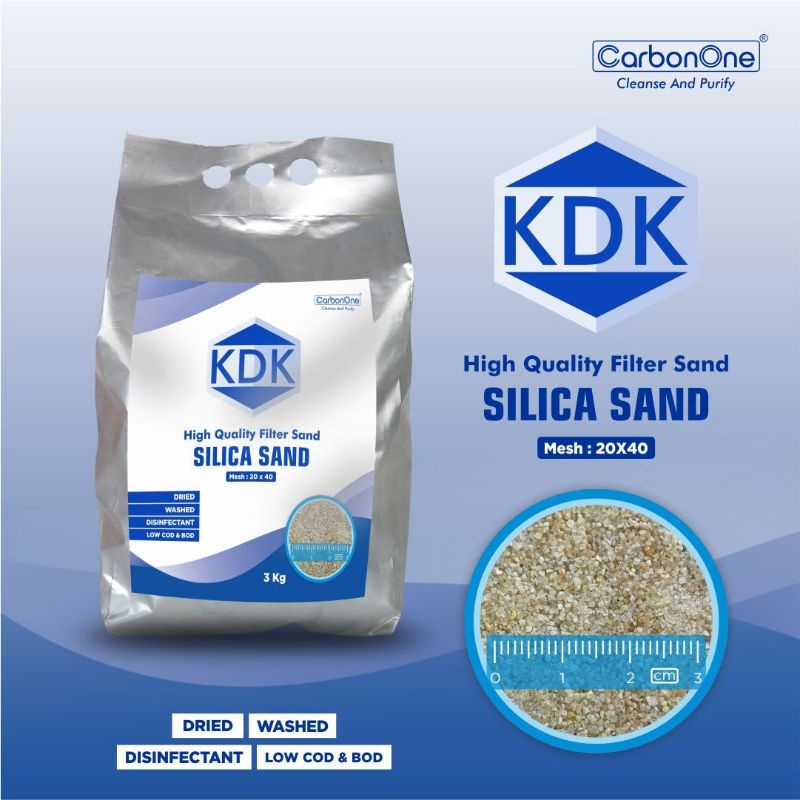 Jual Media Filter Air Pasir Silika Kdk Silica Sand 8x16 3kg Shopee