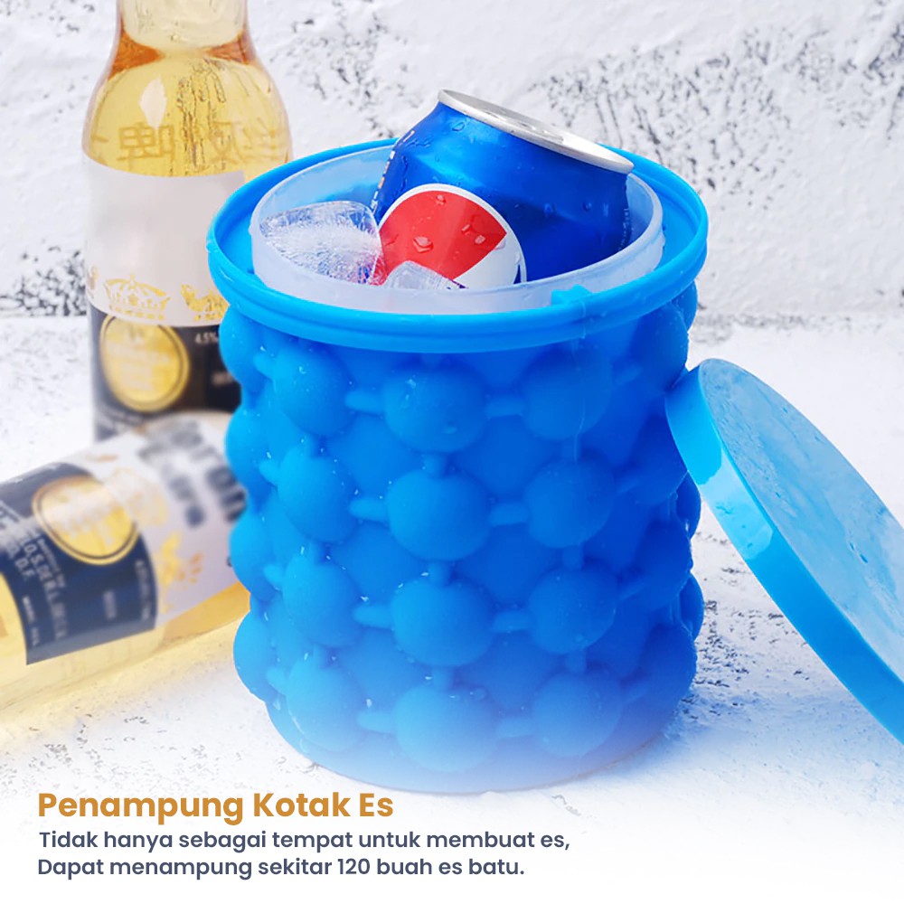 Cetakan Es Batu Silikon Ice Cube Maker 3D Silicone Mold