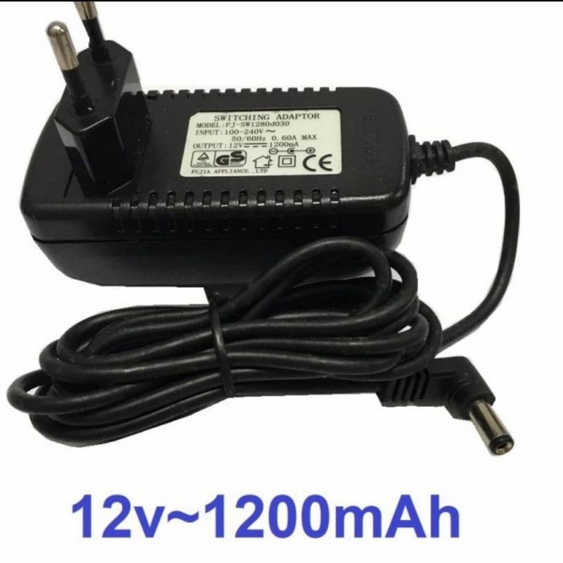 Adaptor Charger Camera cctv Mesin Absensi dan TV Portable 12v 1.2A - Adapter 12volt 1200mah