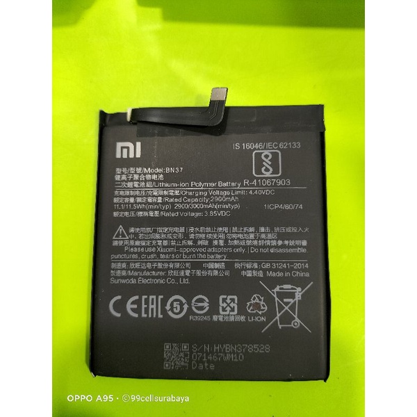 Baterai BN 37 battery batrai batre Redmi 6 baterai Redmi 6A BN 37 original