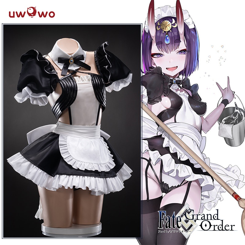 PREORDER UWOWO Anime Costume Fate/Grand Order FGO Shuten-douji Maid Dress Lovely Uniform Cosplay Cos
