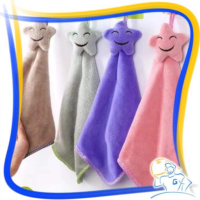 Lap Tangan Handuk Gantung Polos Bahan Serap Air Handuk Tangan Microfiber Kain Lap Tangan Dapur Hand Towel Gantung Polos