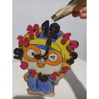 Jual celengan kardus bekas / jam kardus bekas / kerajinan prakarya jam