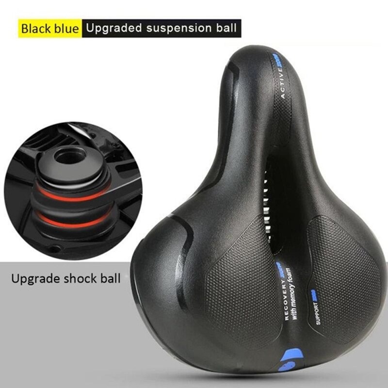 PROMO!! Sadel Sepeda Shock Absorber Big Butt PU Leather - Sadel Sepeda Bike Saddle Leather Model Absorber Ball - Sadel sepeda - Sadel empuk - Sadel empuk lebar - Sadel empuk murah, sadel sepeda lipat, sadel sepeda gunung, sadel sepeda empuk dan lebar