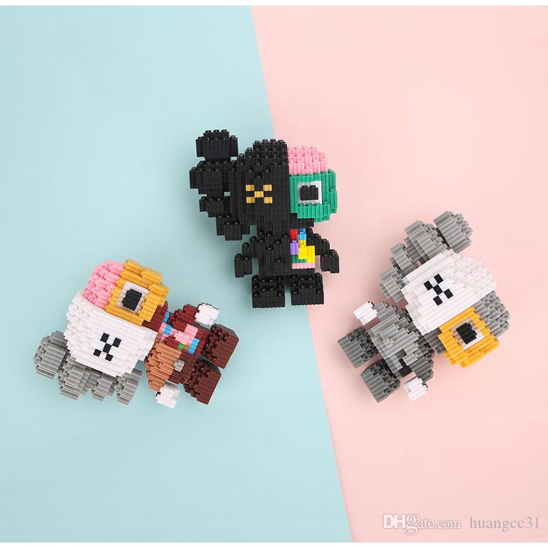 Nano Block Kaws Wisehawk Series - Mainan Balok Edukasi Karakter Kartun Mainan Balok DIY 3D Puzzle Brick Mini Kado Hadiah