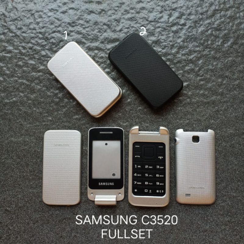 Casing Samsung C3520 fullset plus tulang kesing housing back cover backdoor