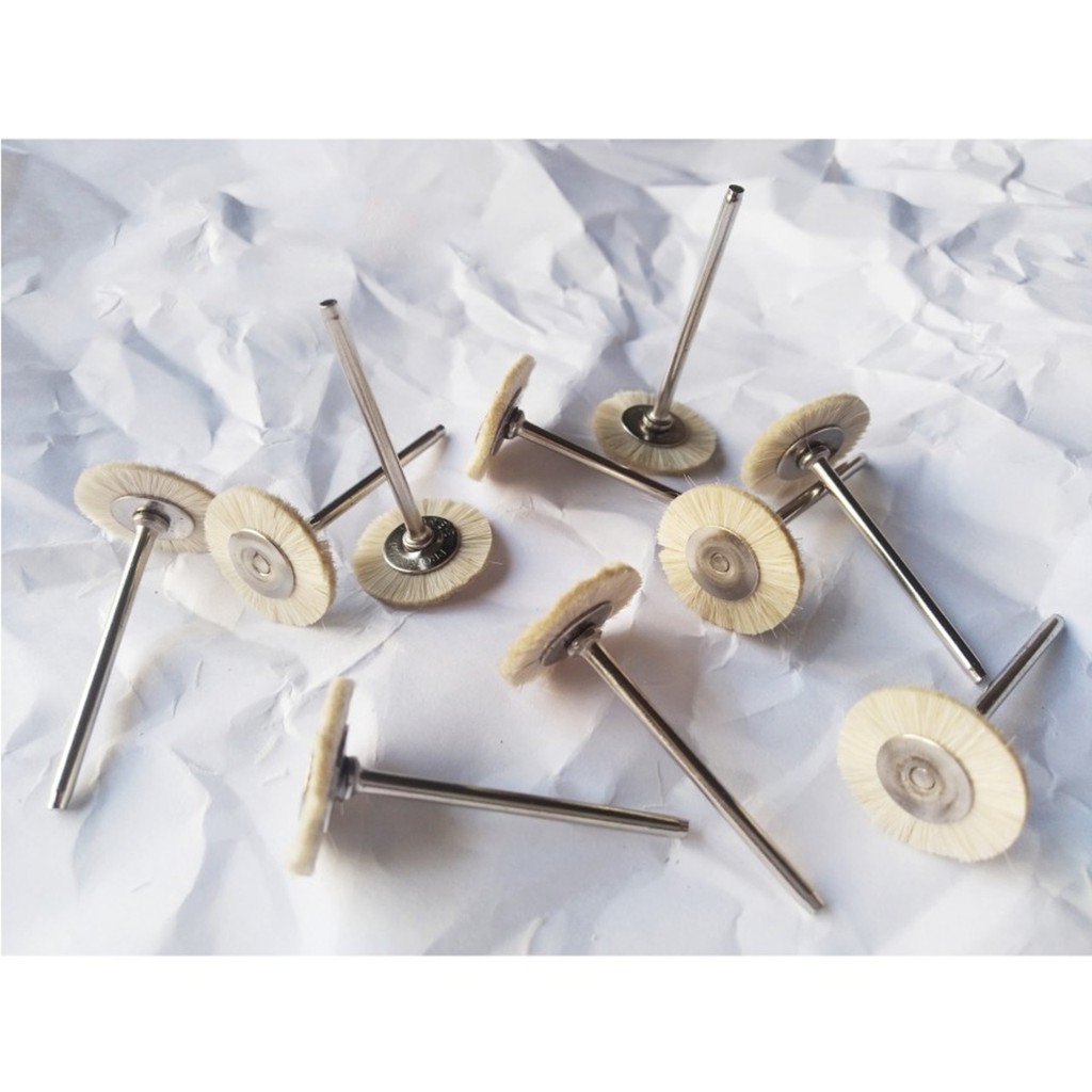 MATA BOR GANTUNG WHITE BURSH HANDLE / MINI DRILL SIKAT PIRINGAN HALUS