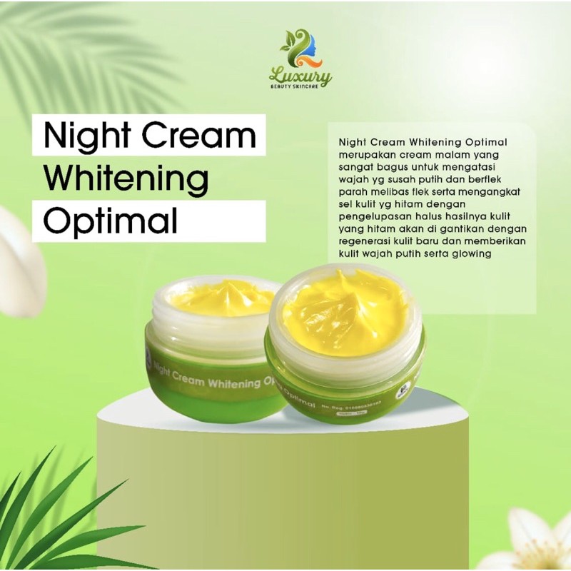 Luxury Beauty Skincare - Night cream whitening optimal